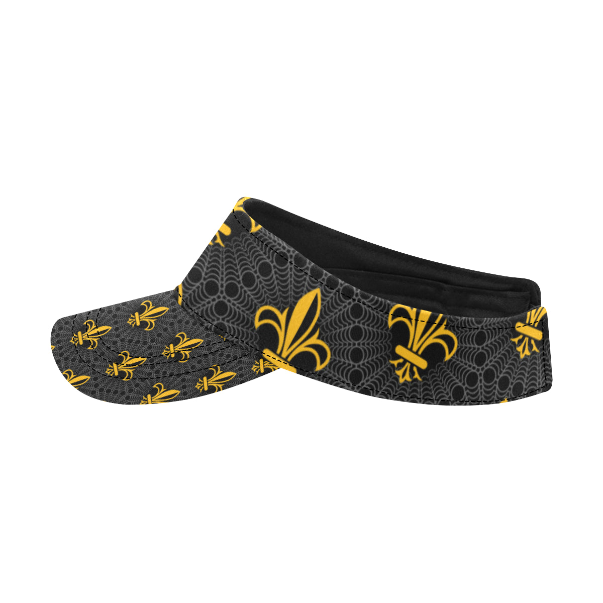 Fleur De Lis Gold Pattern Print Design 01 Unisex Sun Visor