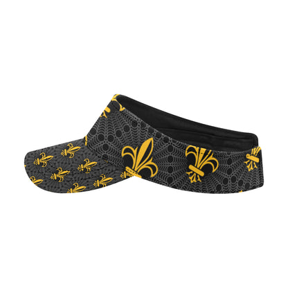Fleur De Lis Gold Pattern Print Design 01 Unisex Sun Visor