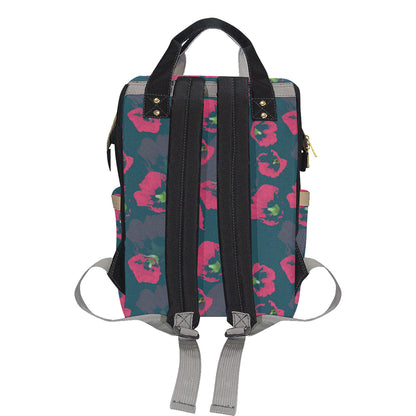 Morning Glory Pattern Print Design 01 Diaper Bag Backpack