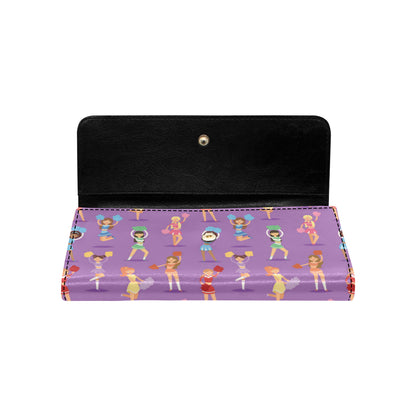 Cheerleader Pattern Print Design 02 Women's Trifold Wallet