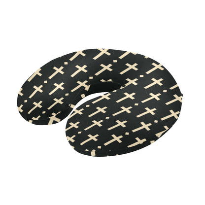 Cross Pattern Print Design 03 U-Shaped Travel Neck Pillow