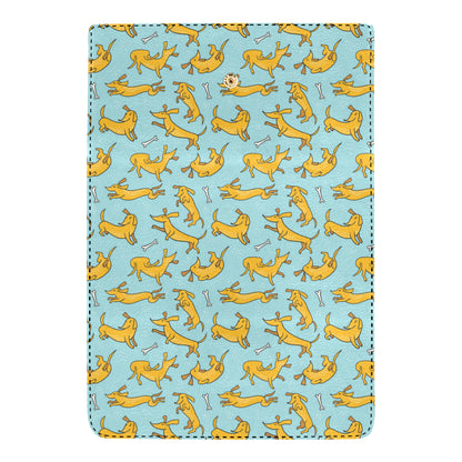 Dachshund Pattern Print Design 08 Women's Trifold Wallet