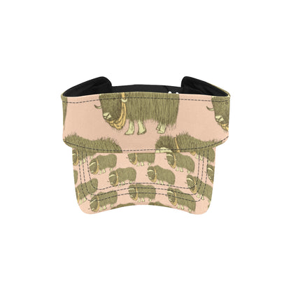 Yak Pattern Print Design 01 Unisex Sun Visor