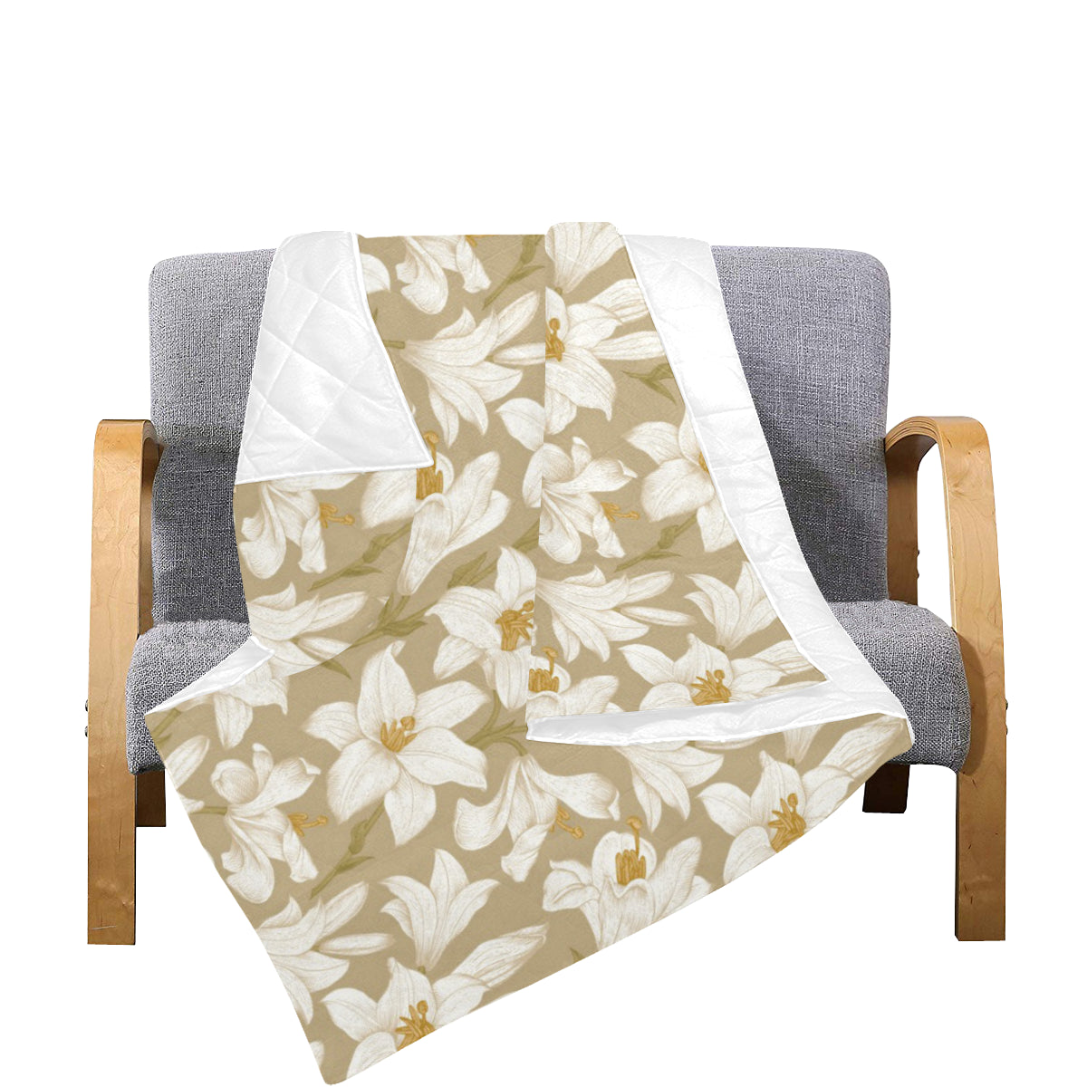 Lily Pattern Print Design LY07 Premium Quilt