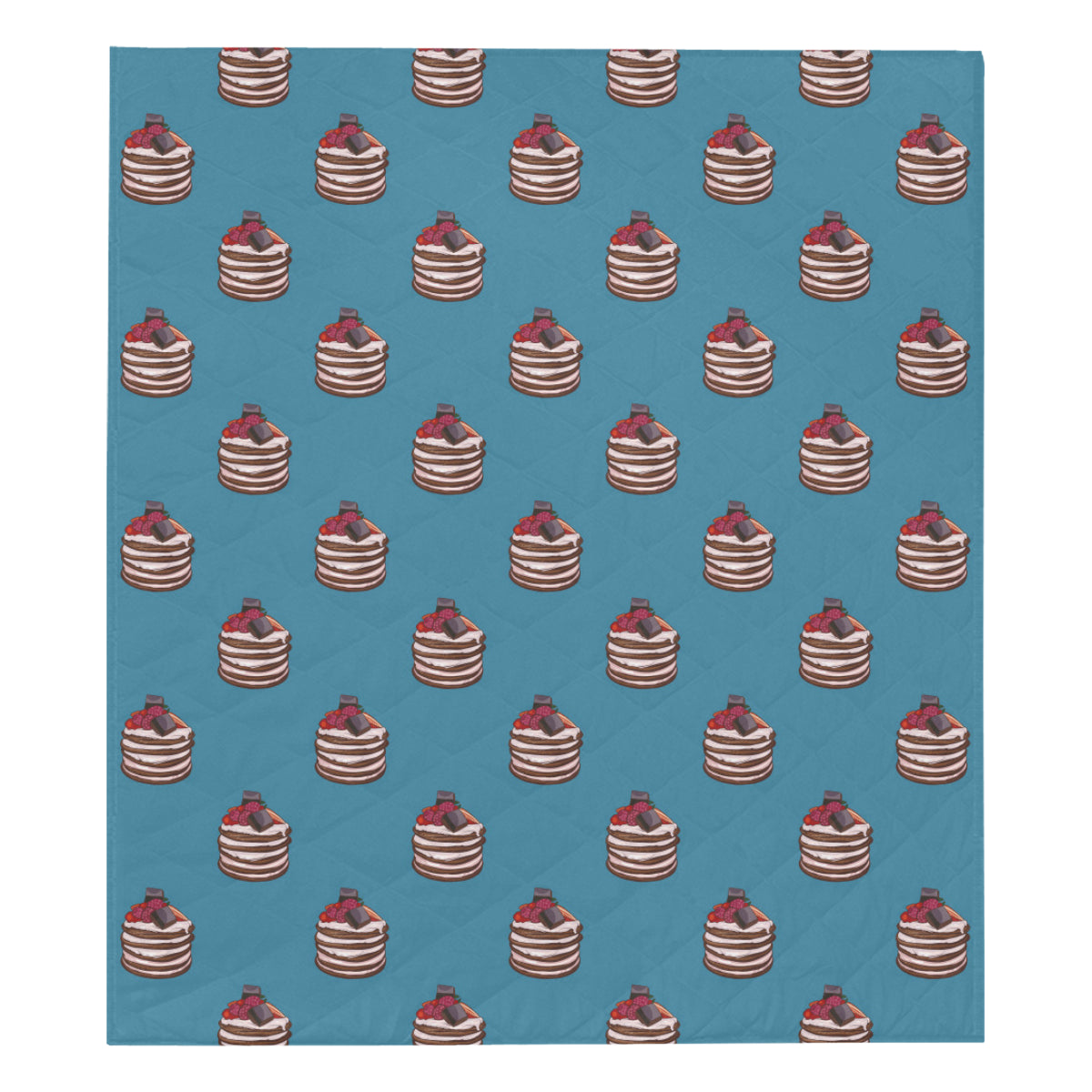 Pancake Pattern Print Design A03 Premium Quilt