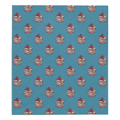 Pancake Pattern Print Design A03 Premium Quilt
