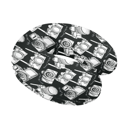 Camera Pattern Print Design 01 U-Shaped Travel Neck Pillow