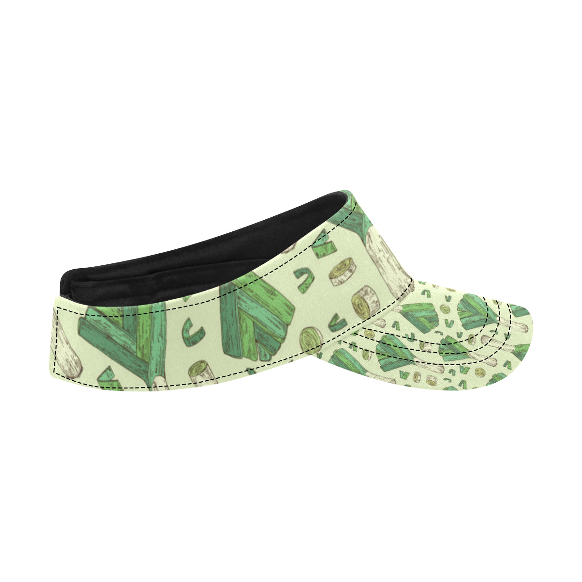 Leek Pattern Print Design 04 Unisex Sun Visor