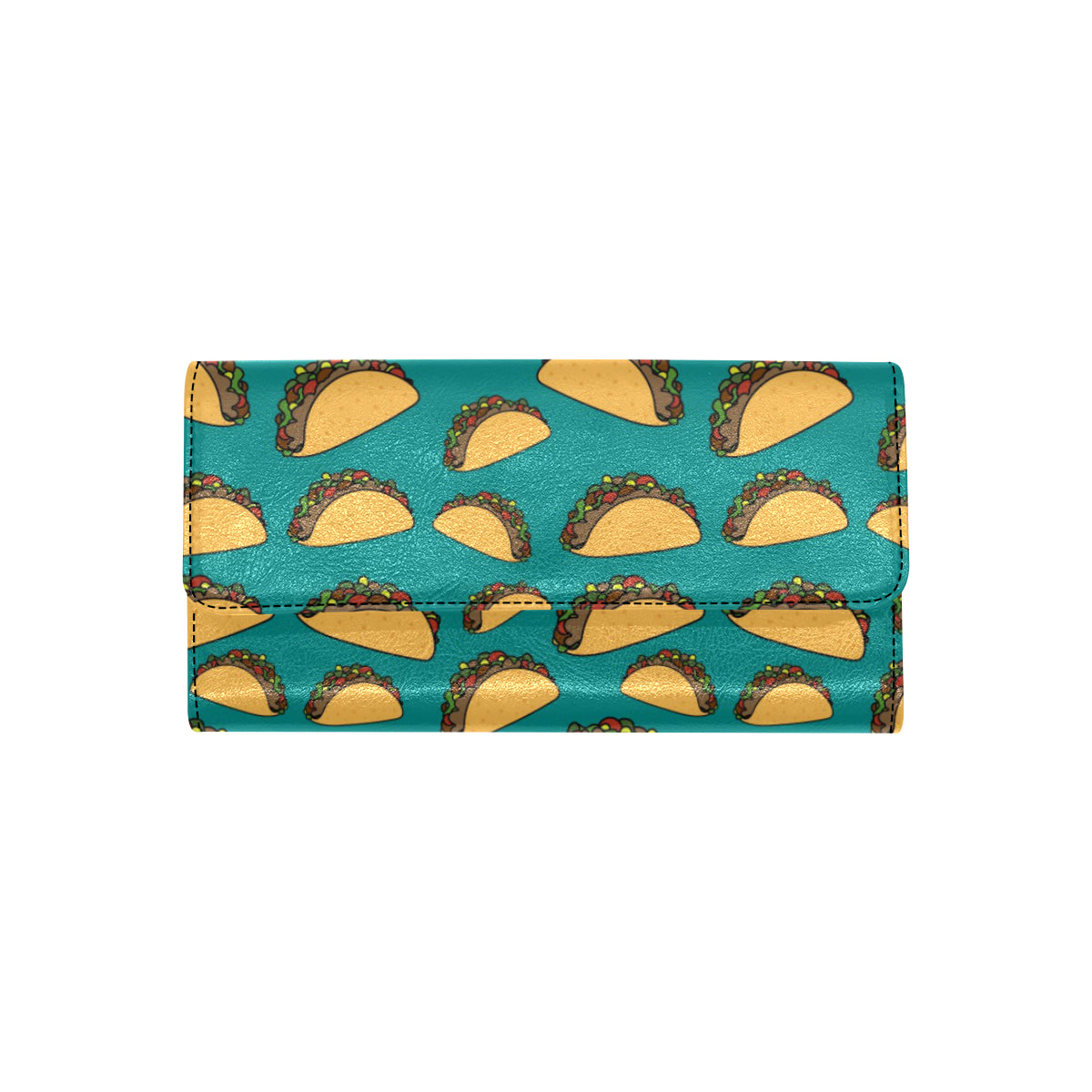 Taco Pattern Print Design TC07 Women's Trifold Wallet