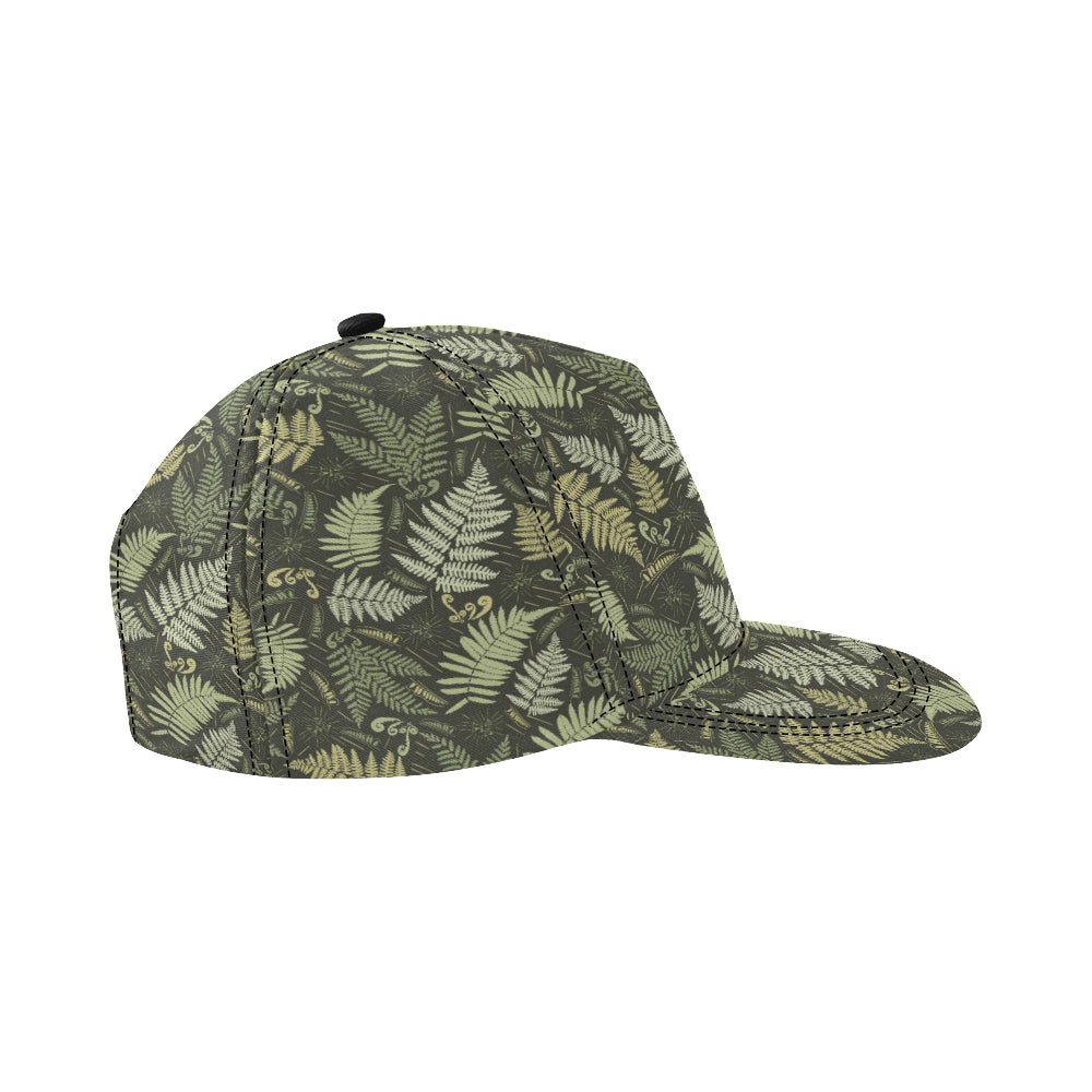 Fern Leave Green Print Pattern Snapback Cap