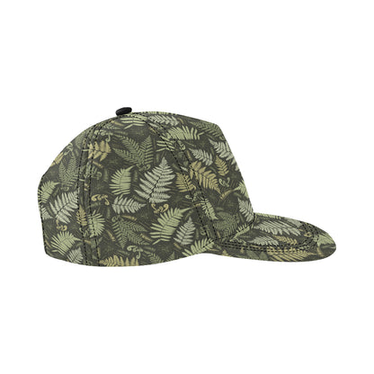 Fern Leave Green Print Pattern Snapback Cap