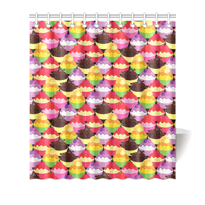 Cupcake Pattern Print Design CP02 Shower Curtain
