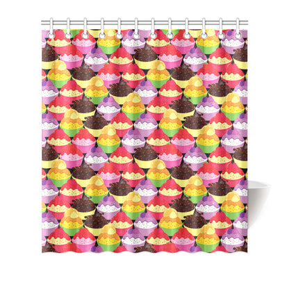Cupcake Pattern Print Design CP02 Shower Curtain