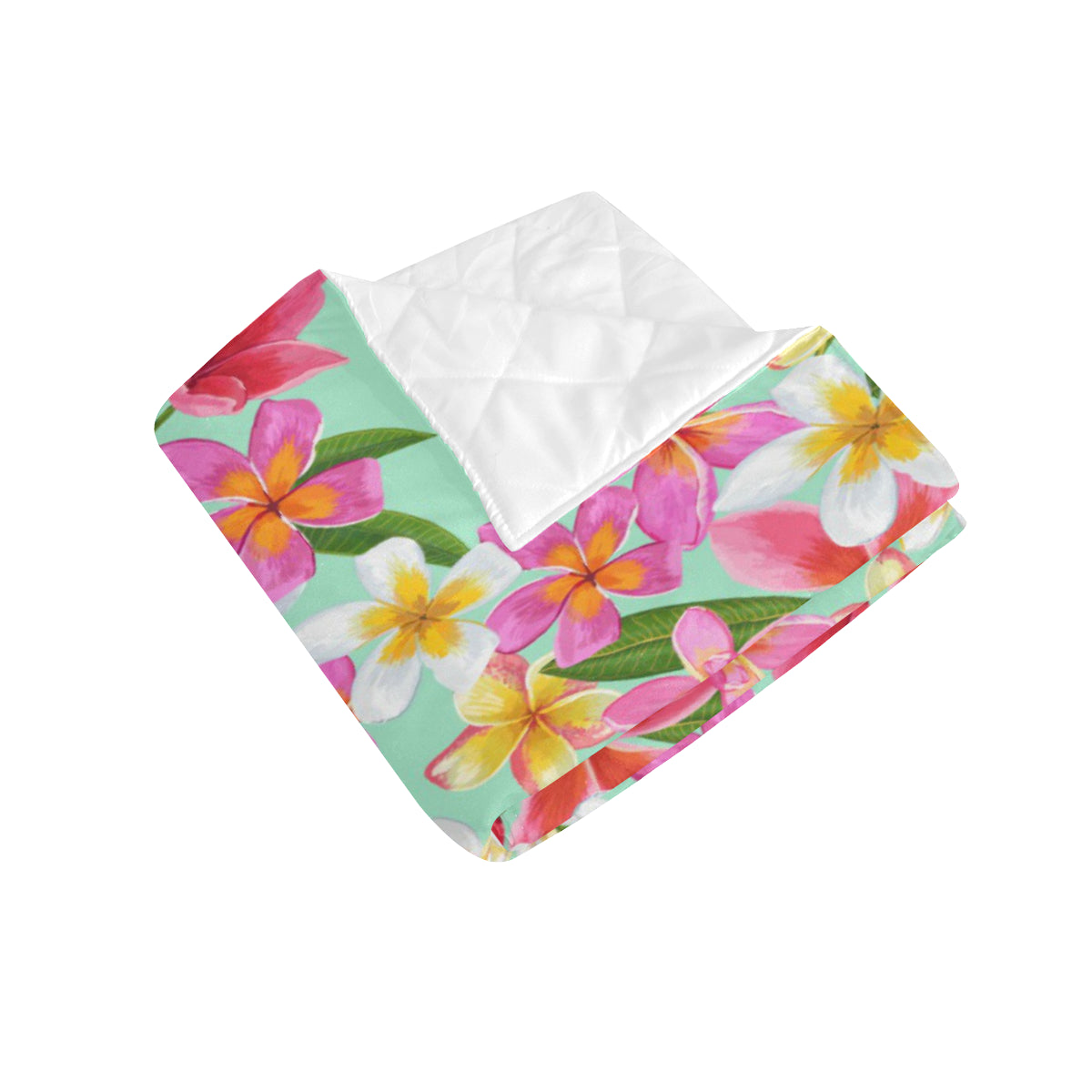 Plumeria Pattern Print Design PM014 Premium Quilt