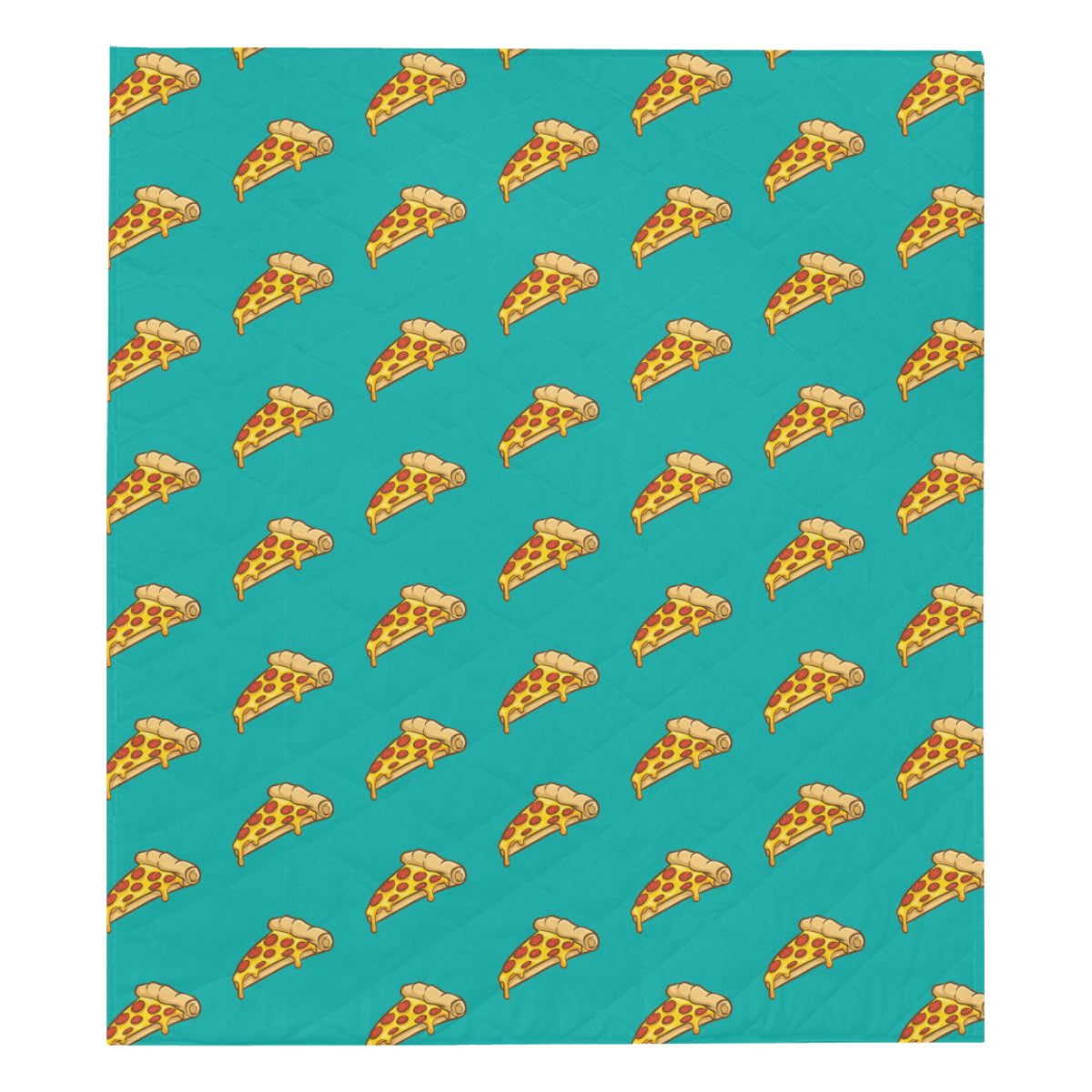 Pizza Pattern Print Design A03 Premium Quilt