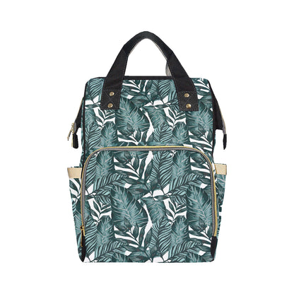 Tropical Palm Leaves Pattern Diaper Bag Backpack