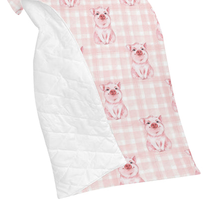 Pig Baby Pattern Print Design 01 Premium Quilt