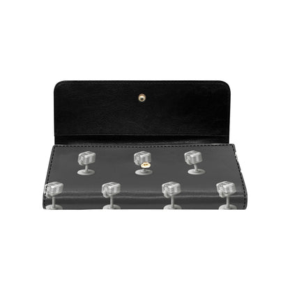 Microphone Vintage Pattern Print Design 01 Women's Trifold Wallet