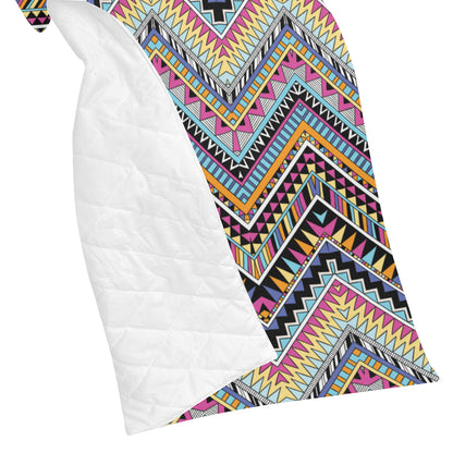 Multicolor zigzag Tribal Aztec Premium Quilt