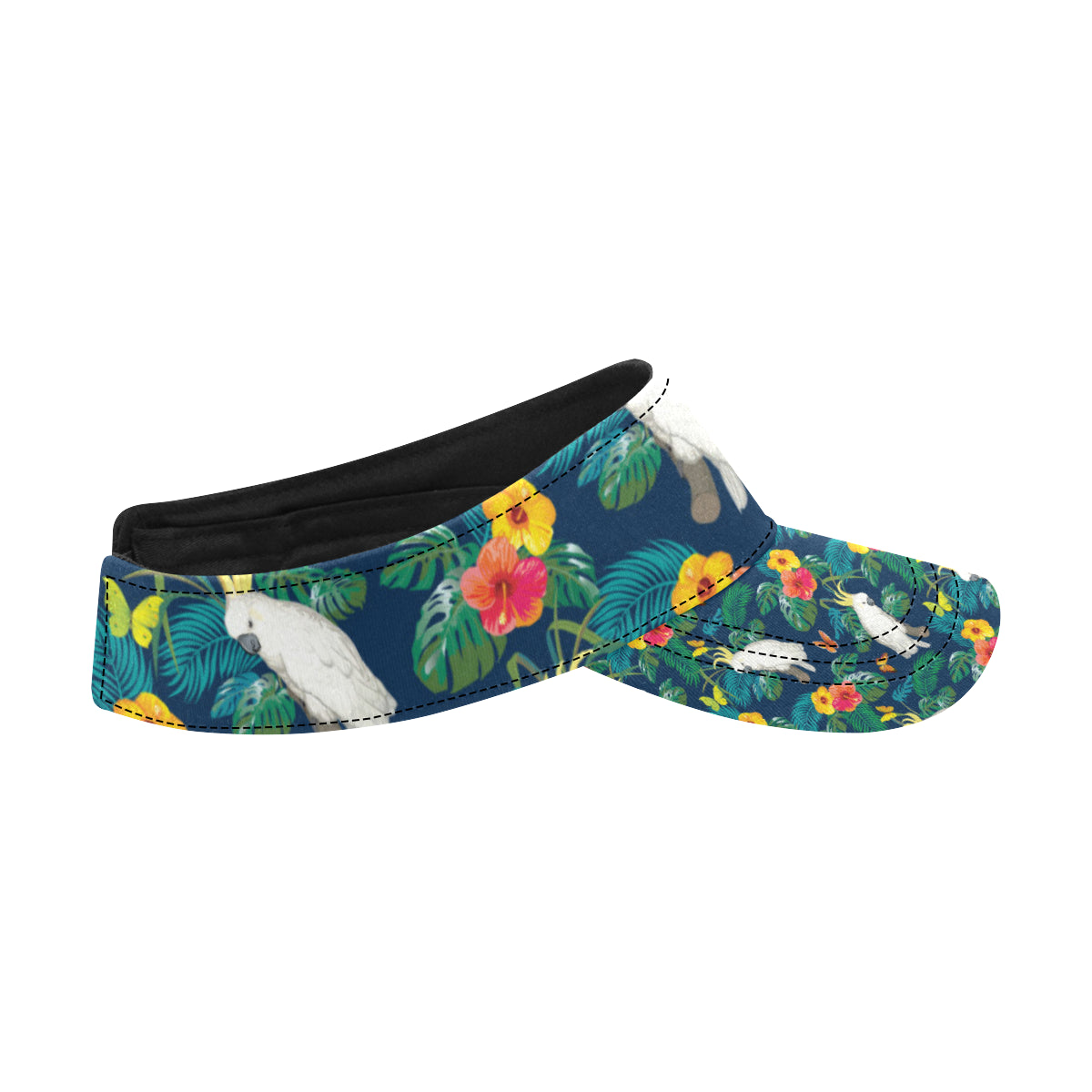 Cockatoo Tropical Pattern Print Design 02 Unisex Sun Visor