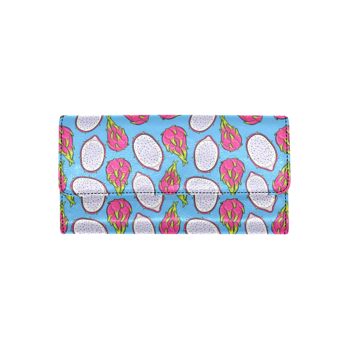 Dragonfruit Pattern Print Design DF04 Women's Trifold Wallet