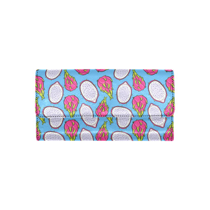 Dragonfruit Pattern Print Design DF04 Women's Trifold Wallet