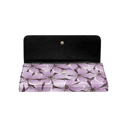 Lilac Pattern Print Design 01 Women's Trifold Wallet