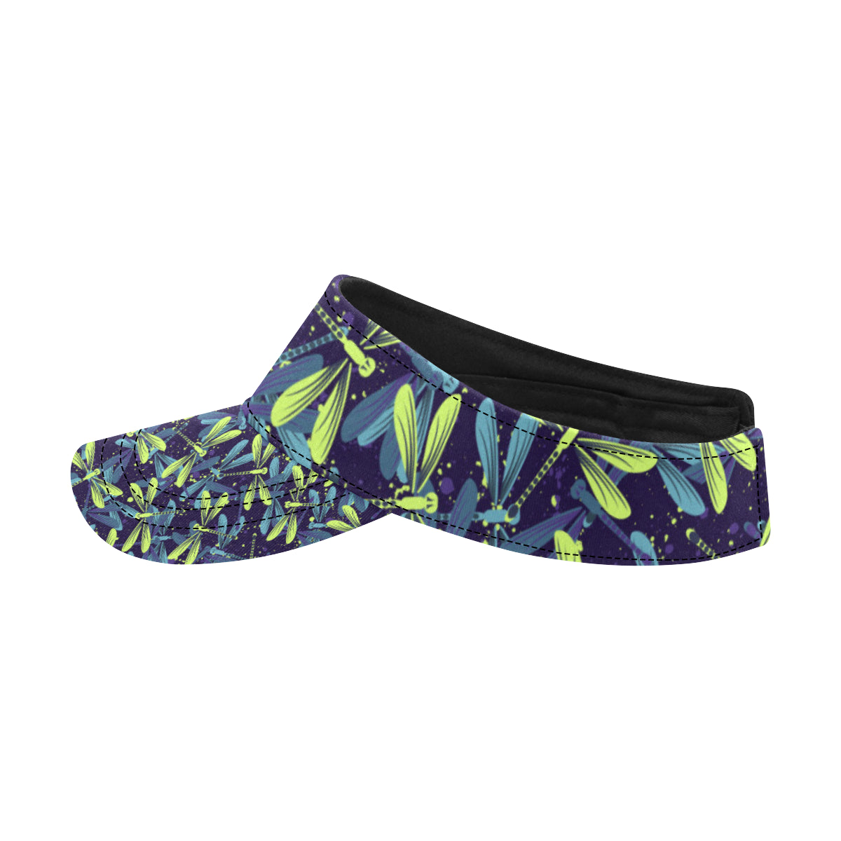 Dragonfly Lime Blue Print Pattern Unisex Sun Visor