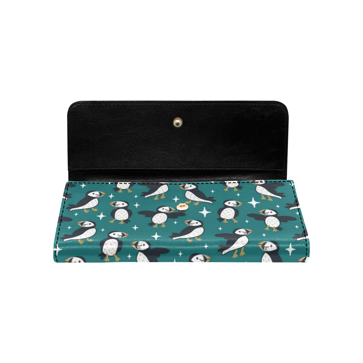 Puffin Pattern Print Design A05 Women's Trifold Wallet
