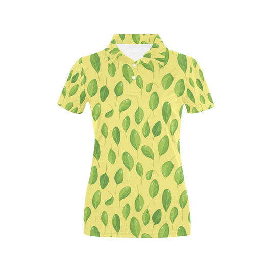 Spinach Print Design LKS302 Women's Polo Shirt