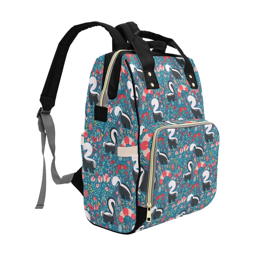 Skunk Print Design LKS302 Diaper Bag Backpack