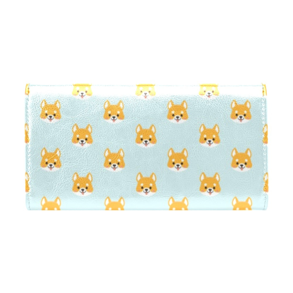 Shiba Inu Print Design LKS301 Women's Trifold Wallet