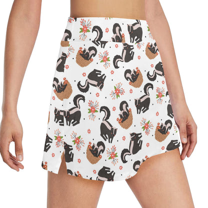 Skunk Print Design LKS304 17" Golf & Pickleball Skort with Pockets