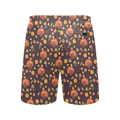 Thanksgiving Print Design LKS305 Men's Swim Trunks Beach Shorts