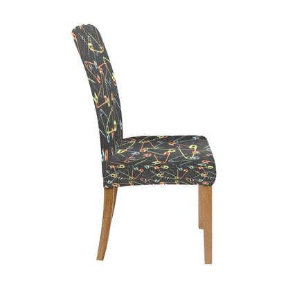 Safety Pin Print Design LKS301 Dining Chair Slipcover