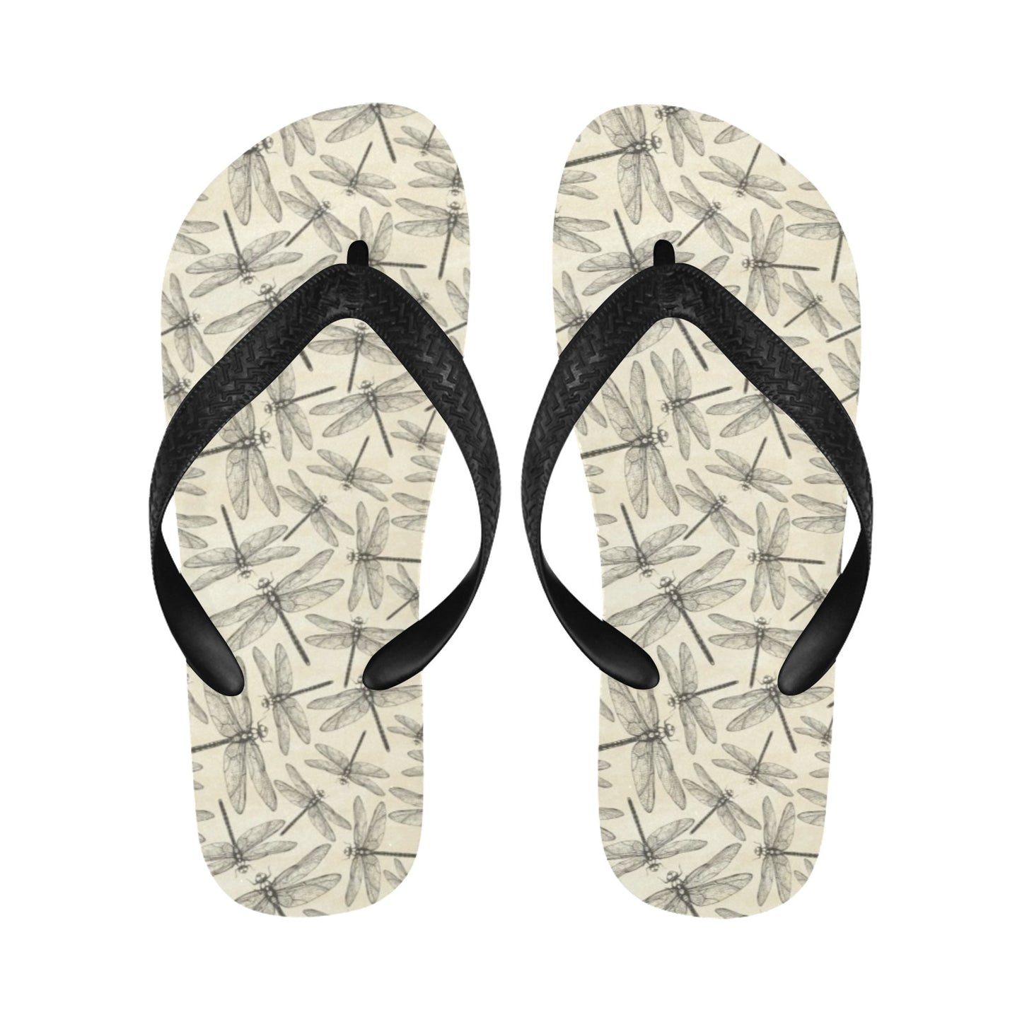 Dragonfly Print Design LKS402 Flip Flops