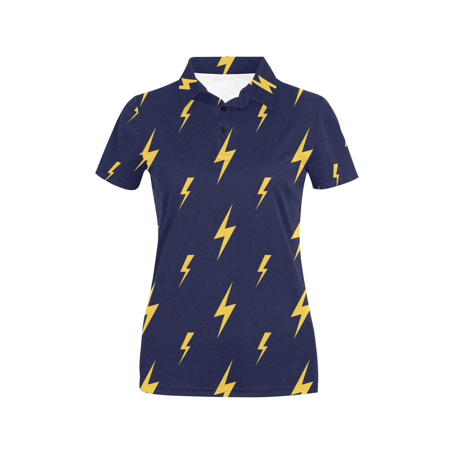 Lightning Thunder Pattern Print Design 03 Women's Polo Shirt