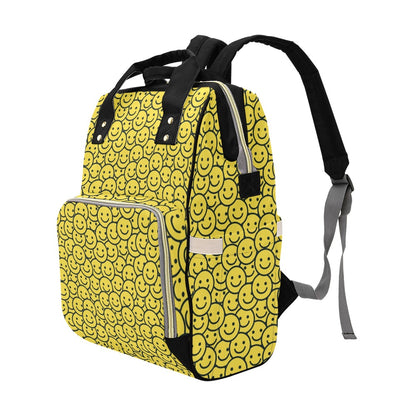 Smiley Face Emoji Print Design LKS302 Diaper Bag Backpack