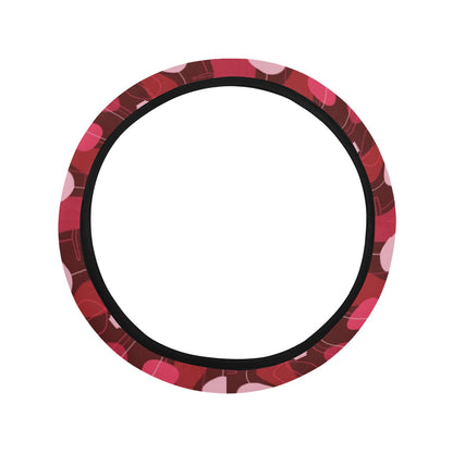 Wine Print Design LKS304 Steering Wheel Cover with Elastic Edge