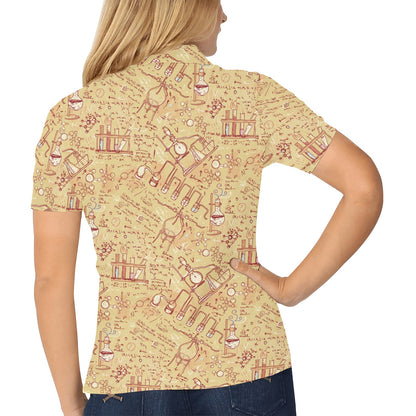 Chemical Pattern Print Design 01 Women's Polo Shirt