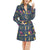 Firework Sparkling Rockets Print Design LKS306 Women's Fleece Robe