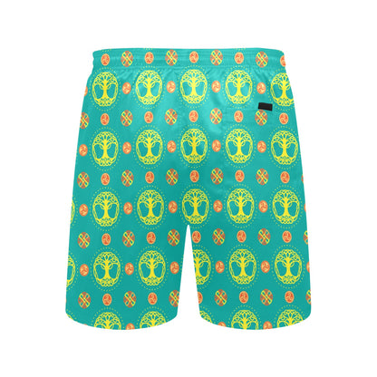 Celtic Tree of Life Print Pattern Men's Swim Trunks Beach Shorts