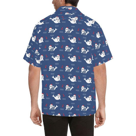 Sea Lion Print Design LKS403 Men's Men's Hawaiian Shirt