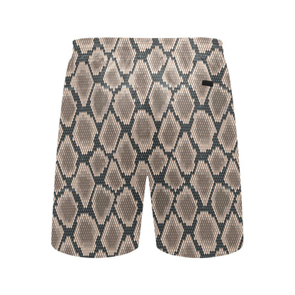 Snake Skin Design Print Men's Swim Trunks Beach Shorts