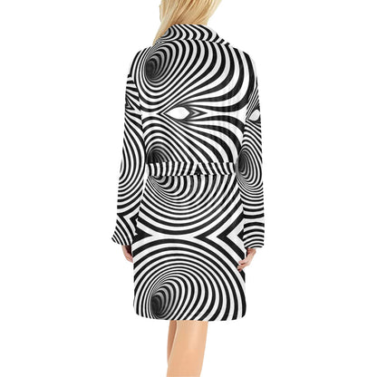 Vortex Print Design LKS303 Women's Fleece Robe