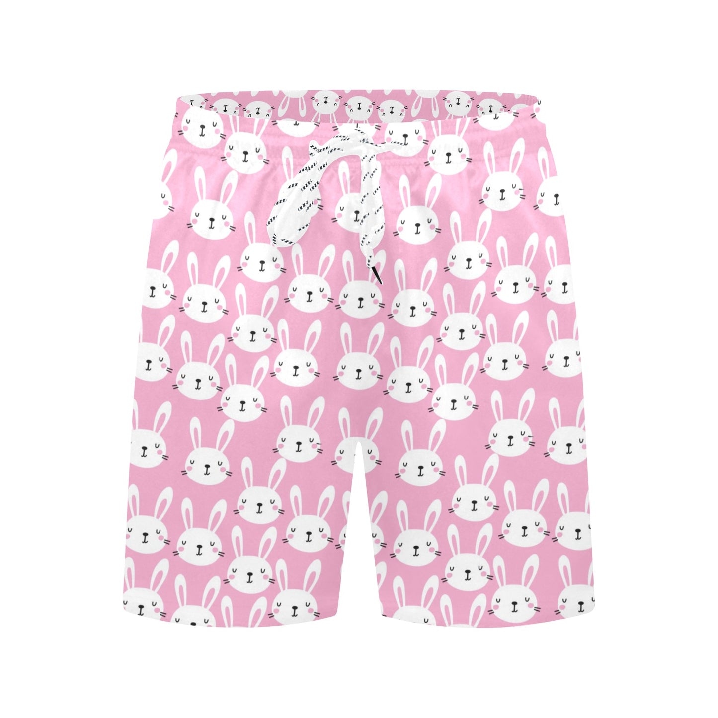 Rabbit Print Design LKS401 Men's Swim Trunks Beach Shorts