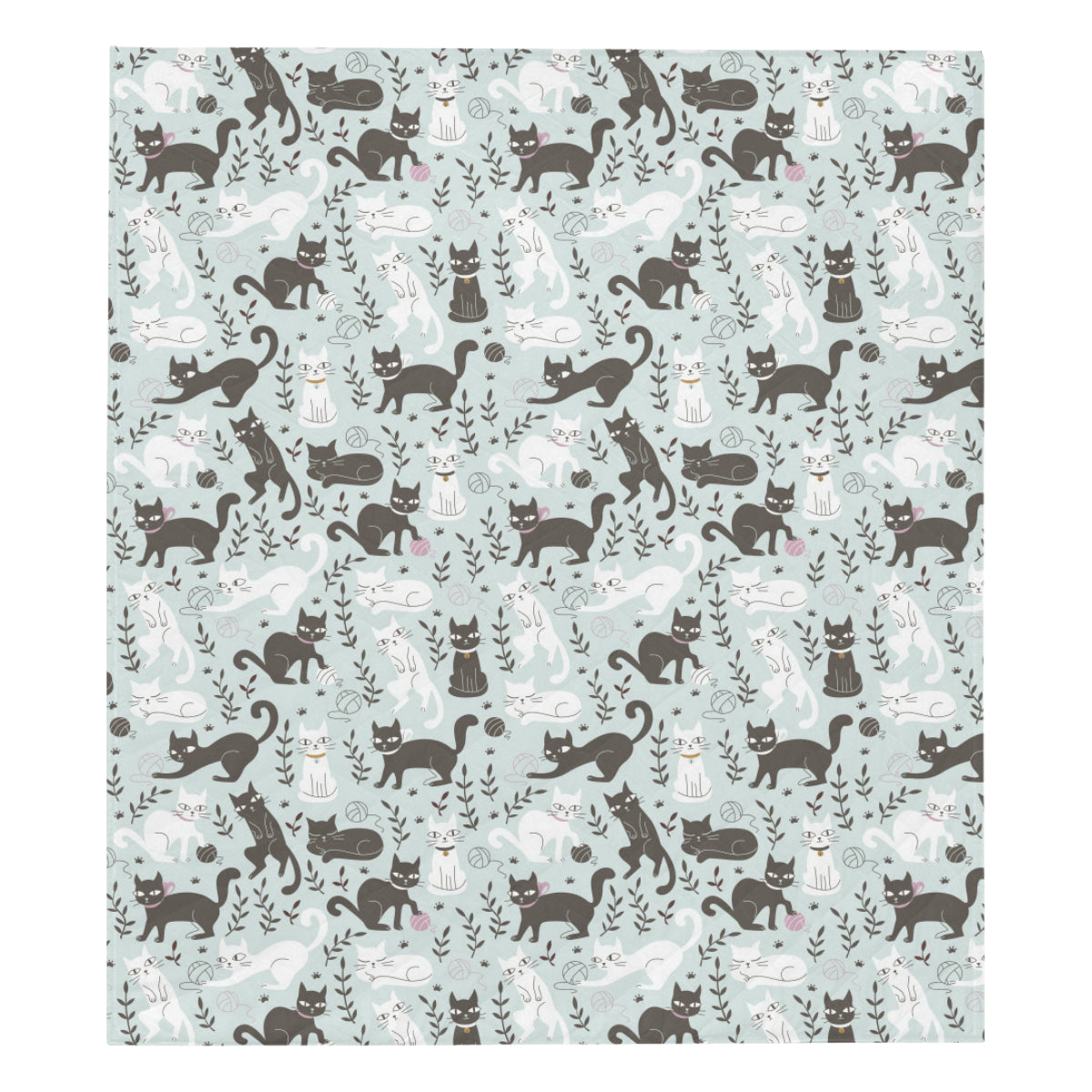 Cat Pattern Print Design 08 Premium Quilt