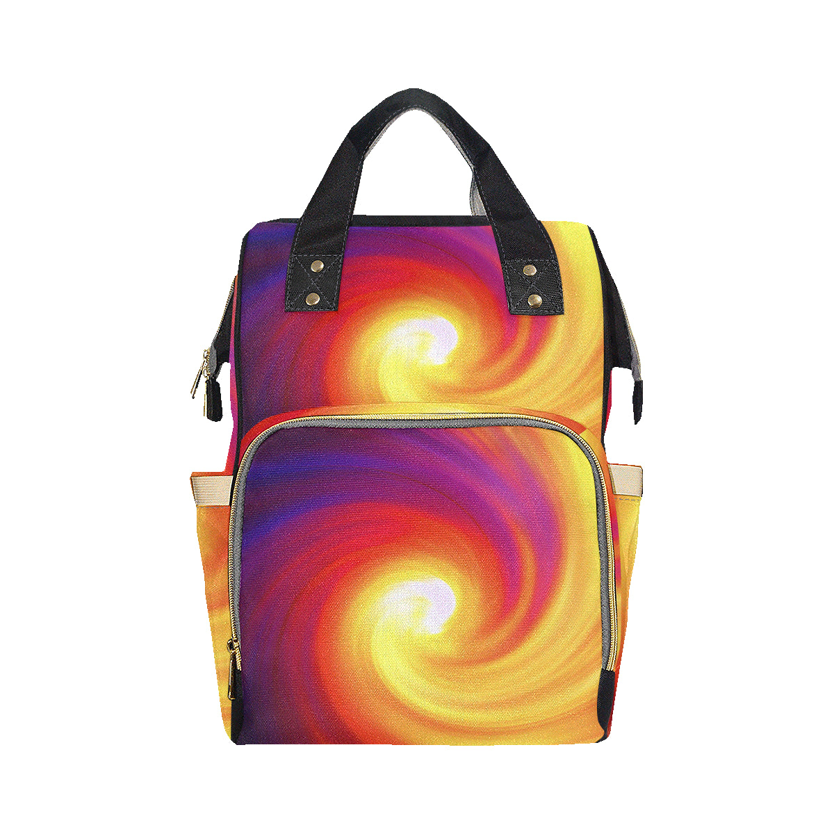 Vortex Twist Swirl Flame Themed Diaper Bag Backpack
