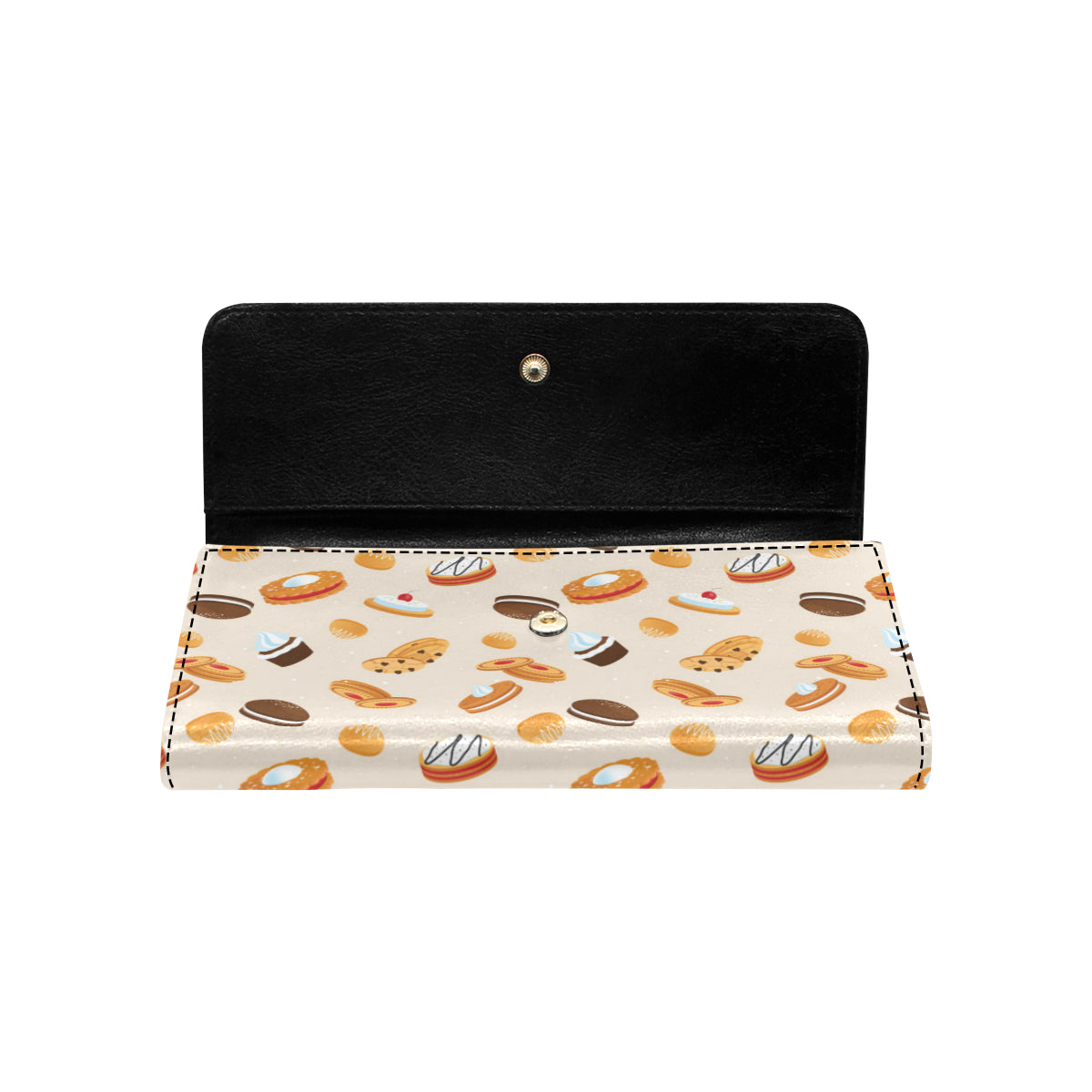 Biscuit Pattern Print Design 01 Women's Trifold Wallet