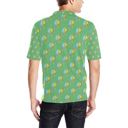 Budgerigar Pattern Print Design 01 Men Polo Shirt